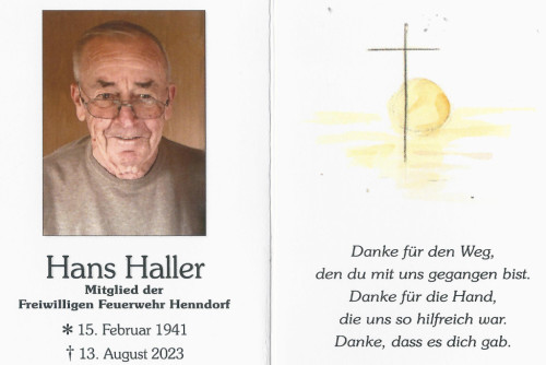 24. August 2023: Verabschiedung von Hans Haller